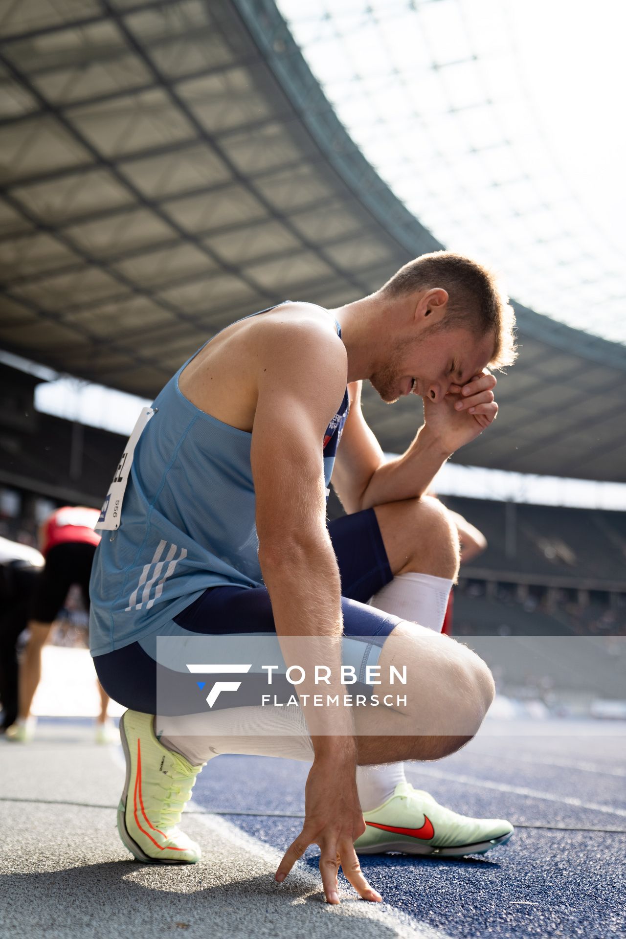 Marvin Schlegel (LAC Erdgas Chemnitz) waehrend der deutschen Leichtathletik-Meisterschaften im Olympiastadion am 25.06.2022 in Berlin